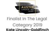 Austin Under 40 Awards Finalist In Legal Category 2019 Kate Lincoln-Goldfinch