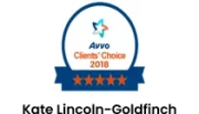 Avvo Clients Choice Award 2018 Kate Lincoln-Goldfinch
