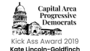 Capital Area Progressive Democrats Kick Ass Award 2019 Kate Lincoln-Goldfinch