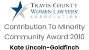 TCWLA Contribution To Minority Community Award 2010 Kate Lincoln-Goldfinch